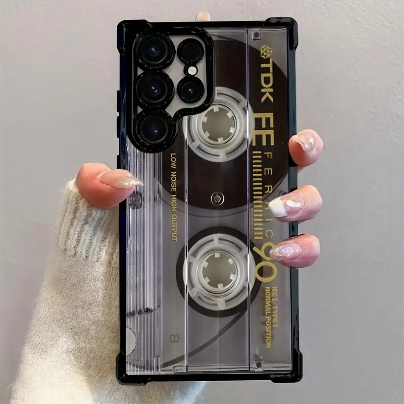 Samsung Galaxy A55 - Retro Kaset Desenli Kaplama Yumuşak Telefon