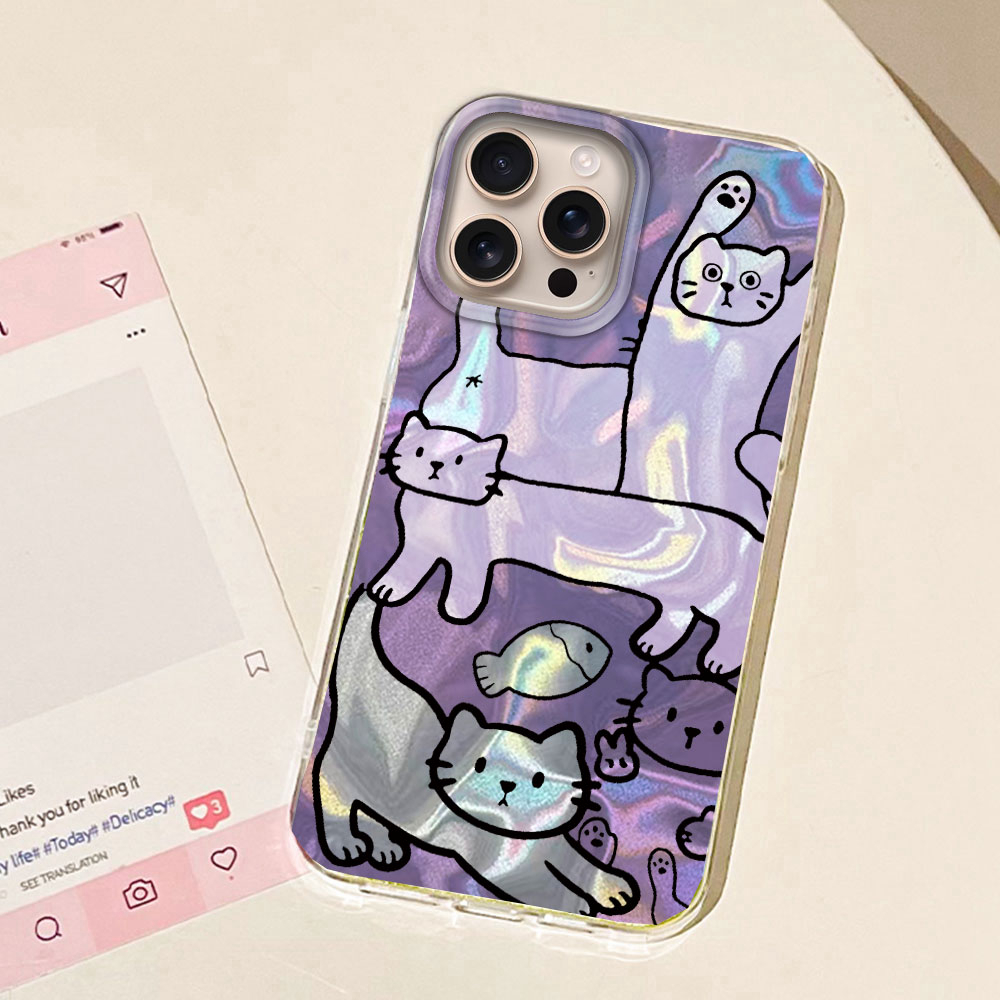 Mor Çizgi Kedi Balık Su Doku t - Apple Iphone 15 Pro Max incelemesi ve fiyatı